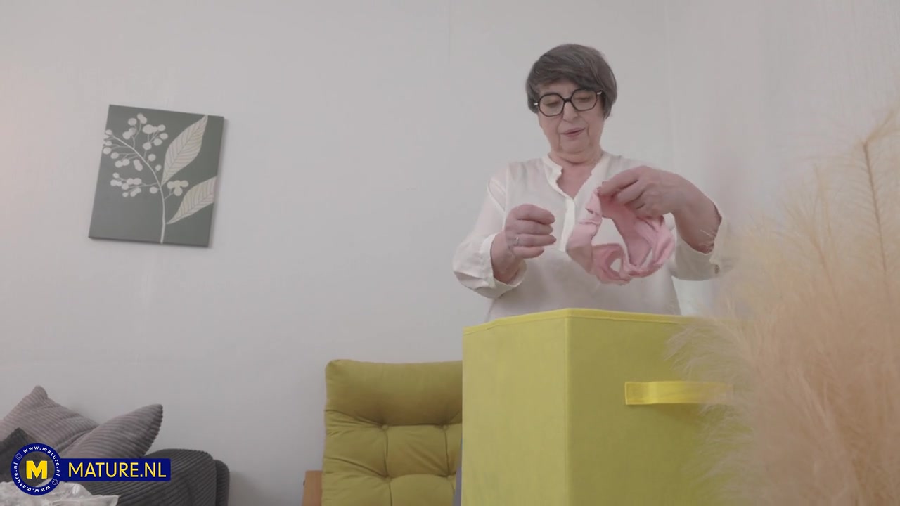 Toyboy Student Gets Caught By His 77 Year Old Anal Loving Granny Landlord Sharon Amore Jerking Off