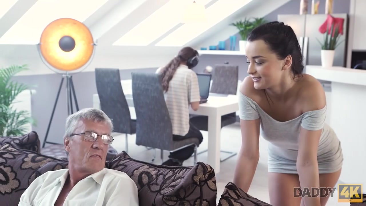 DADDY4K. Grey-haired gentleman with glasses gets lucky to fuck teen 18+
