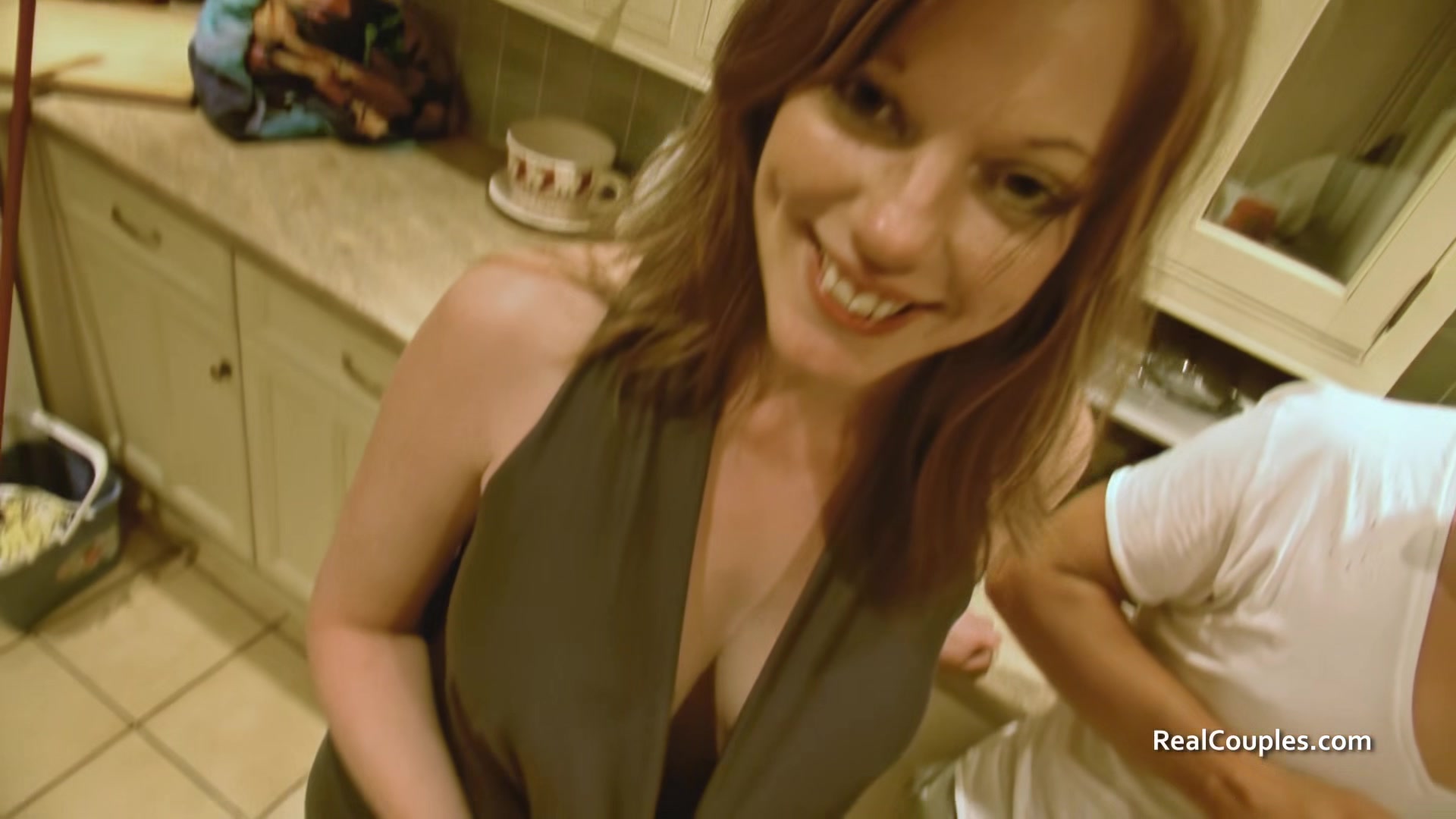 Naked pale redhead takes on a big black cock