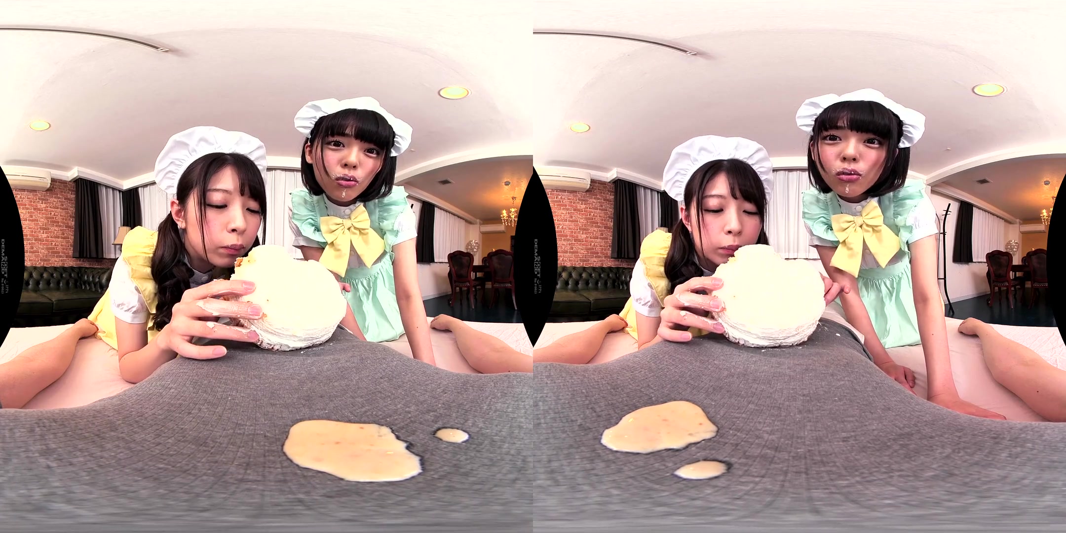 (Food Chewing Fetish) Devilish Little Maids Serve their Masochistic Master!; Messy Food Fetish Maids Get Dirty