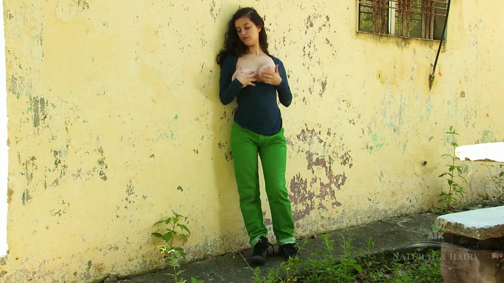Mia Looks So Cute In Her Green Jeans