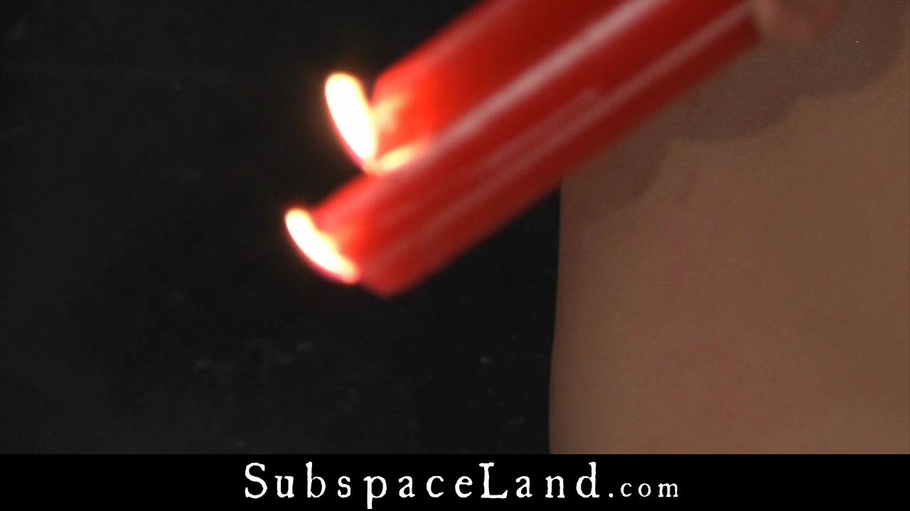Restrained brunette tied and painful body waxed