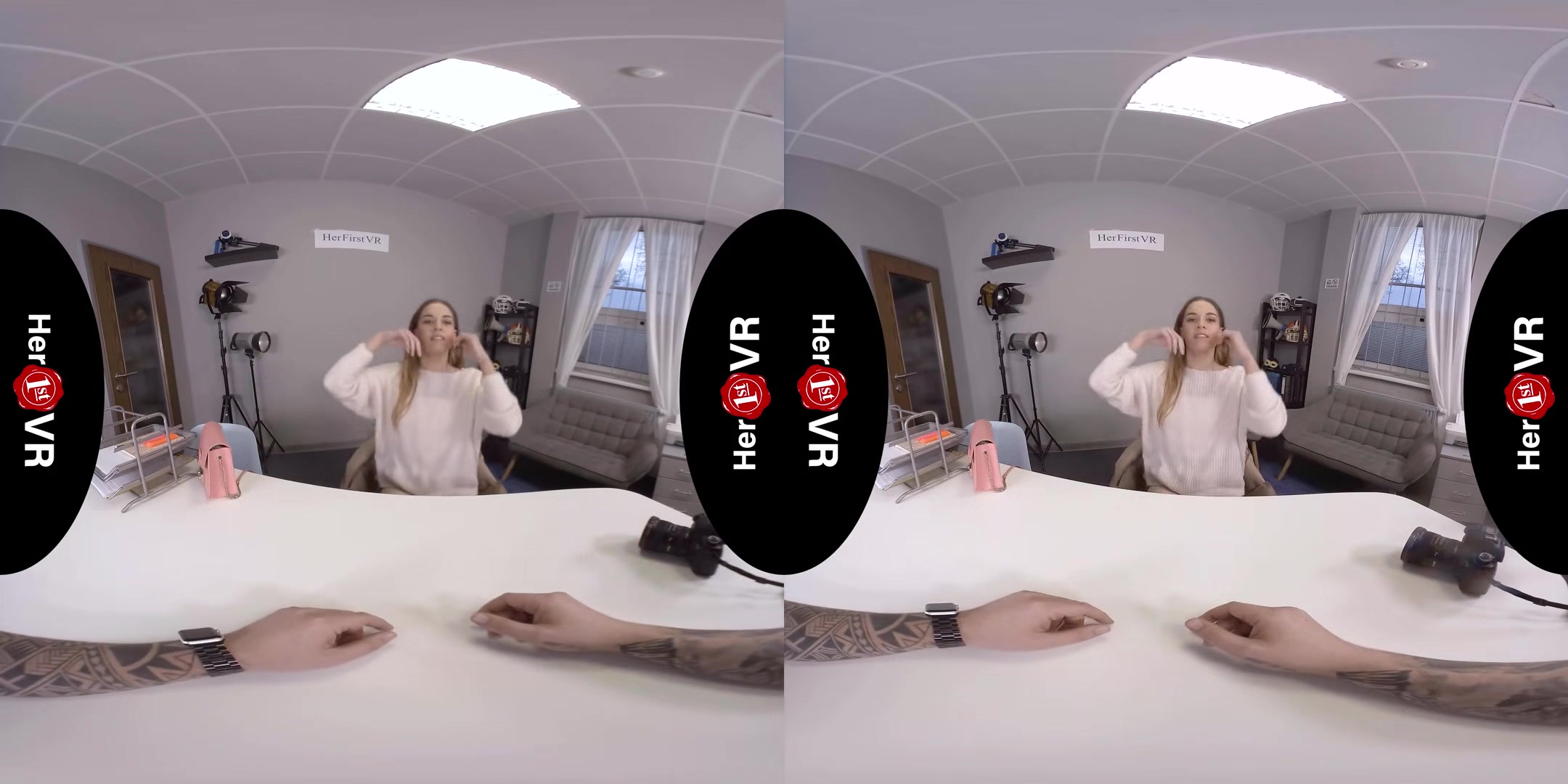 Eveline Dellai - VR Casting; Cute Slim and Petite Babe