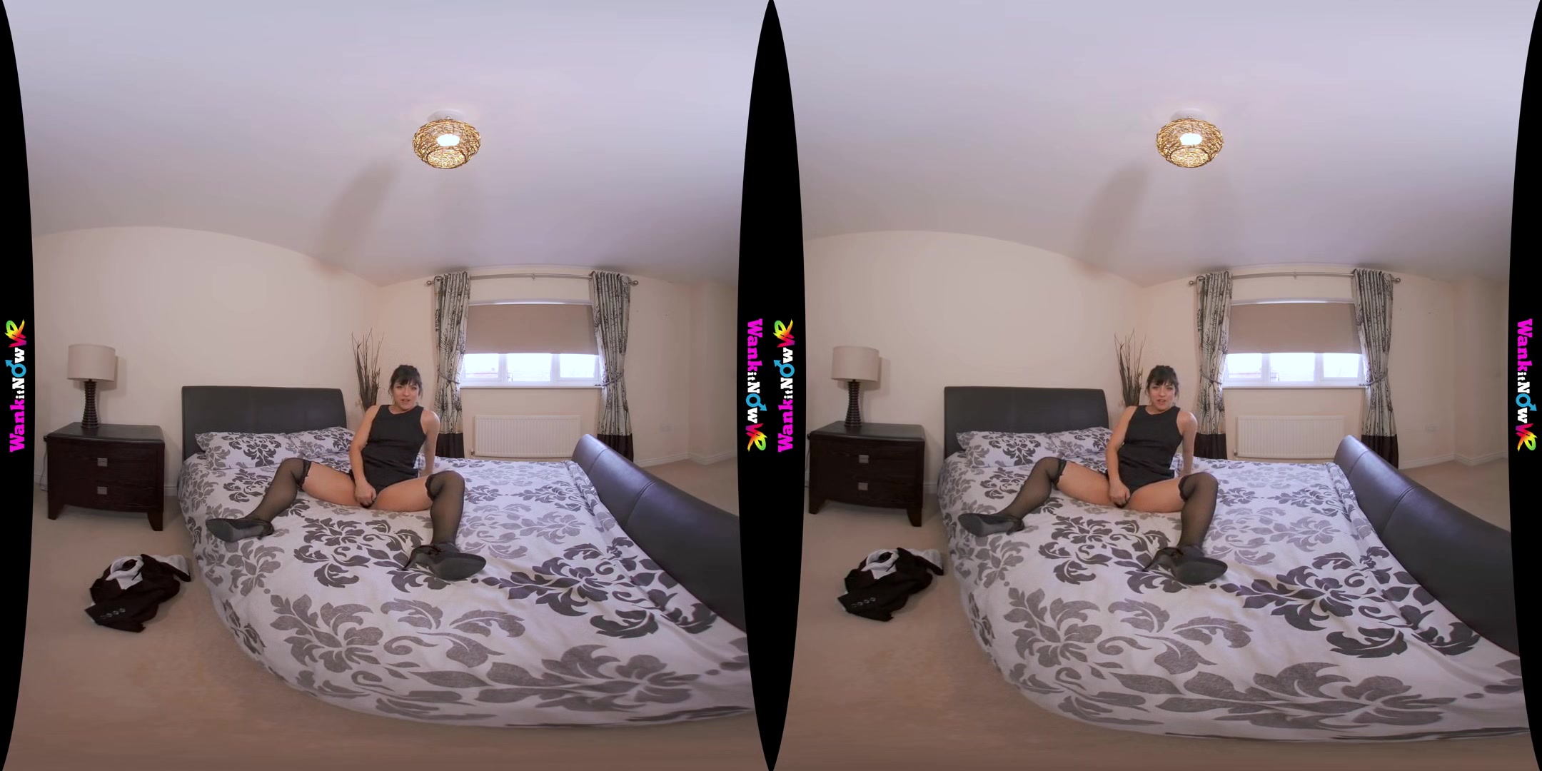 New Home Wank - Gorgeous British Brunette Solo Striptease