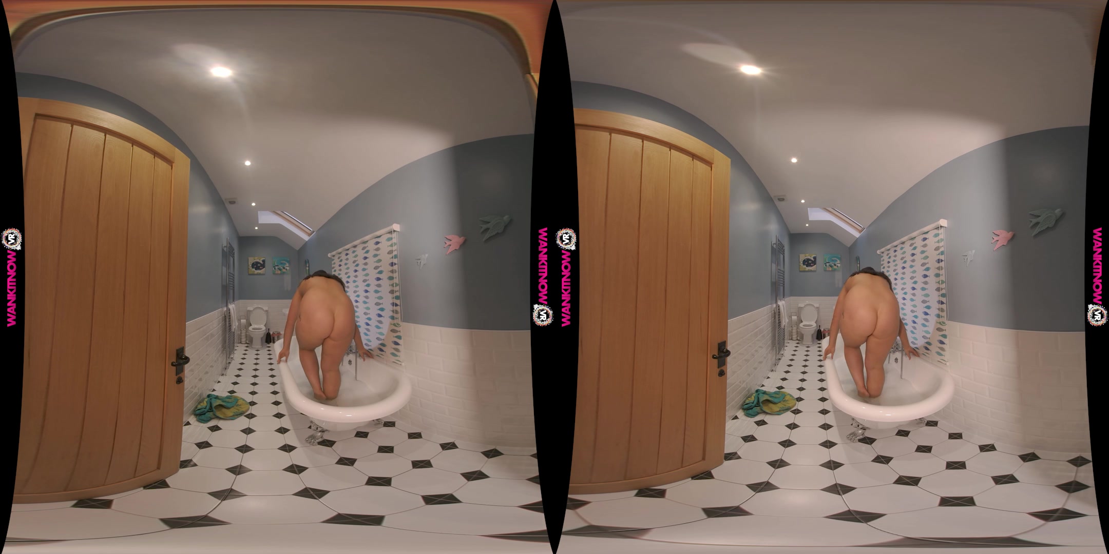 Bath Time Boner featuring Rogue - WankitNowVR