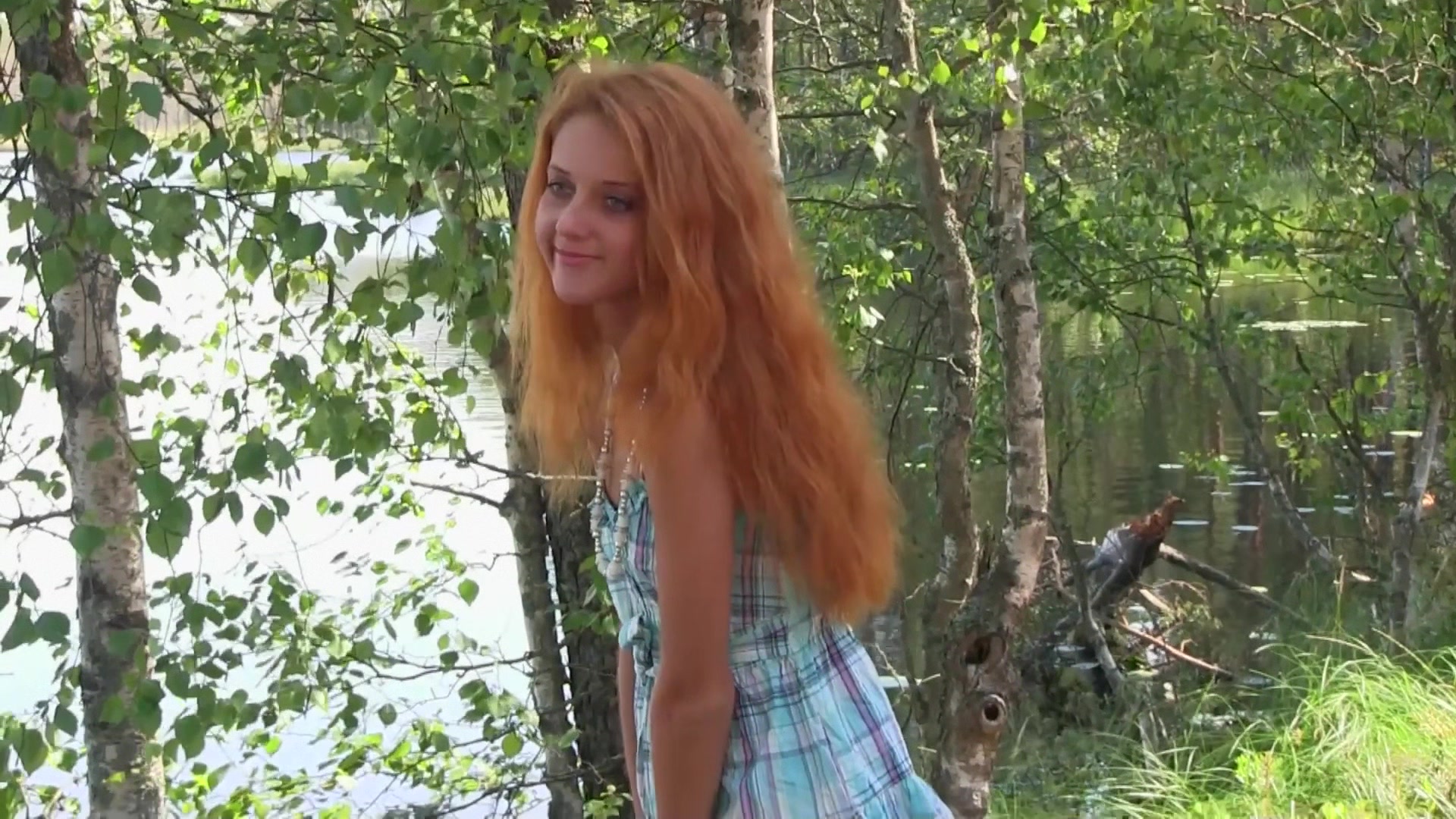 Stunning Redhead teen 18+ Model Naked in the Forest