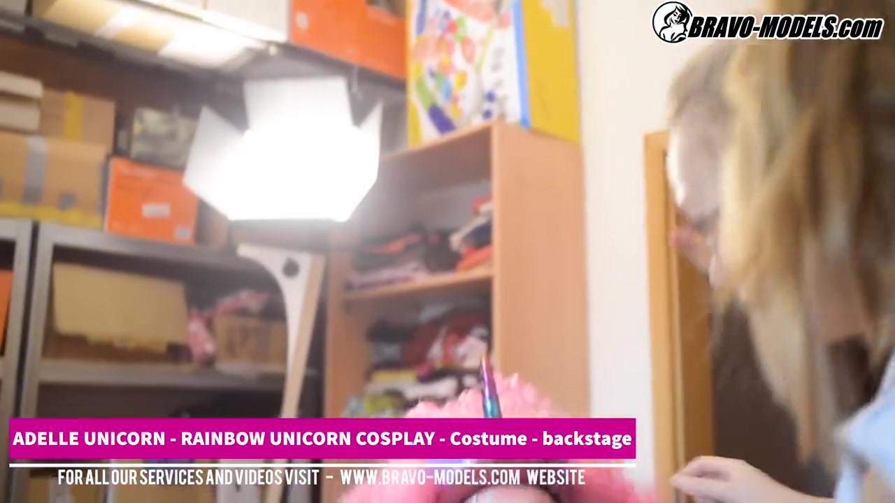 Adelle Unicorn In Backstage Video From Cosplay Photoshoot With
