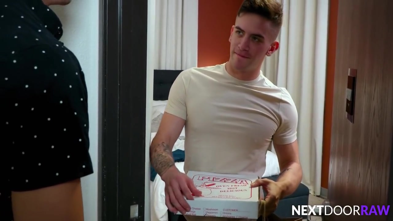 Delivery Guy Gives His Pepperoni To Hunk Client