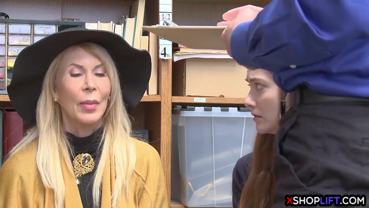 Mature Grandmother And teen 18+ Got Punished For Stealing