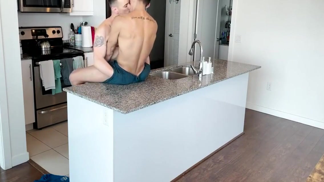 Inked Muscular Stud Analized At Kitchen 5 Min