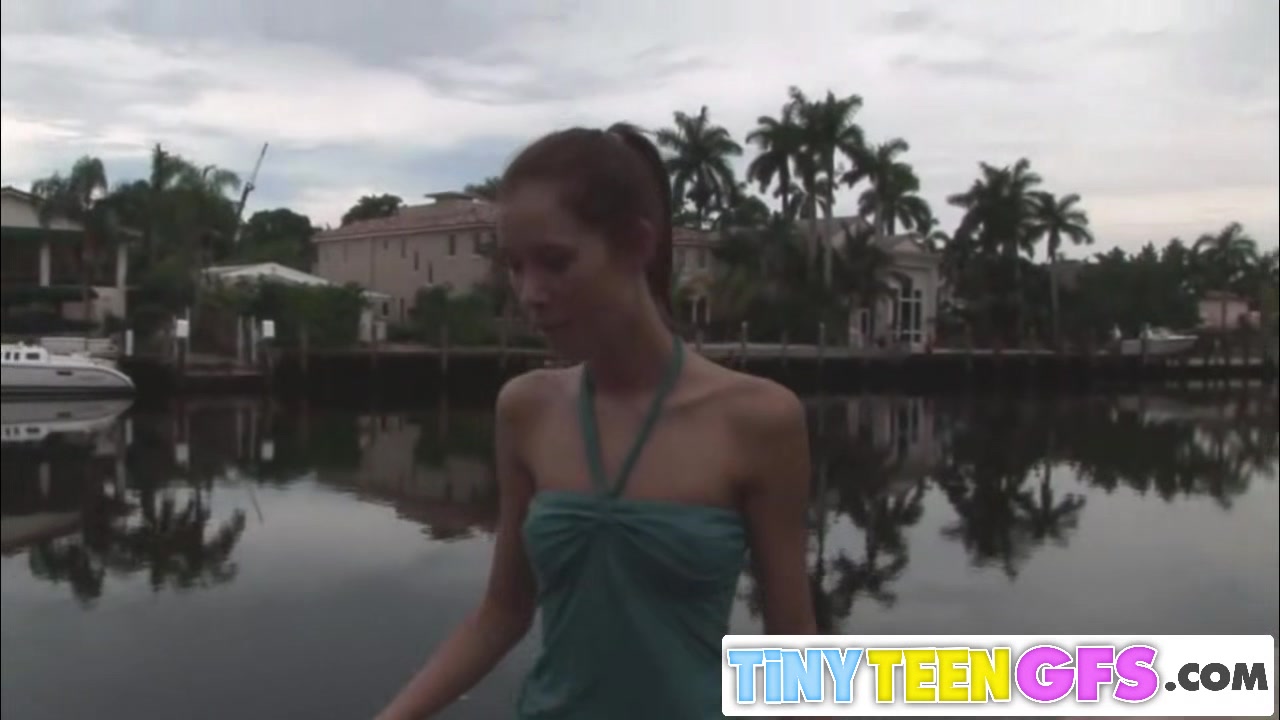 Sweet BrookeSkye showing Small tits in public