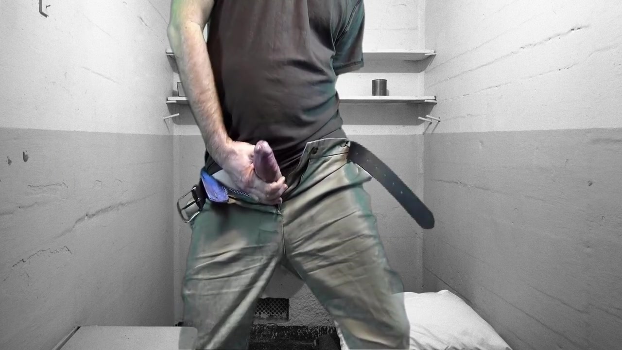 Horny Prisoner Masturbates To Cumshot fantasy Dirty Step daddy Video