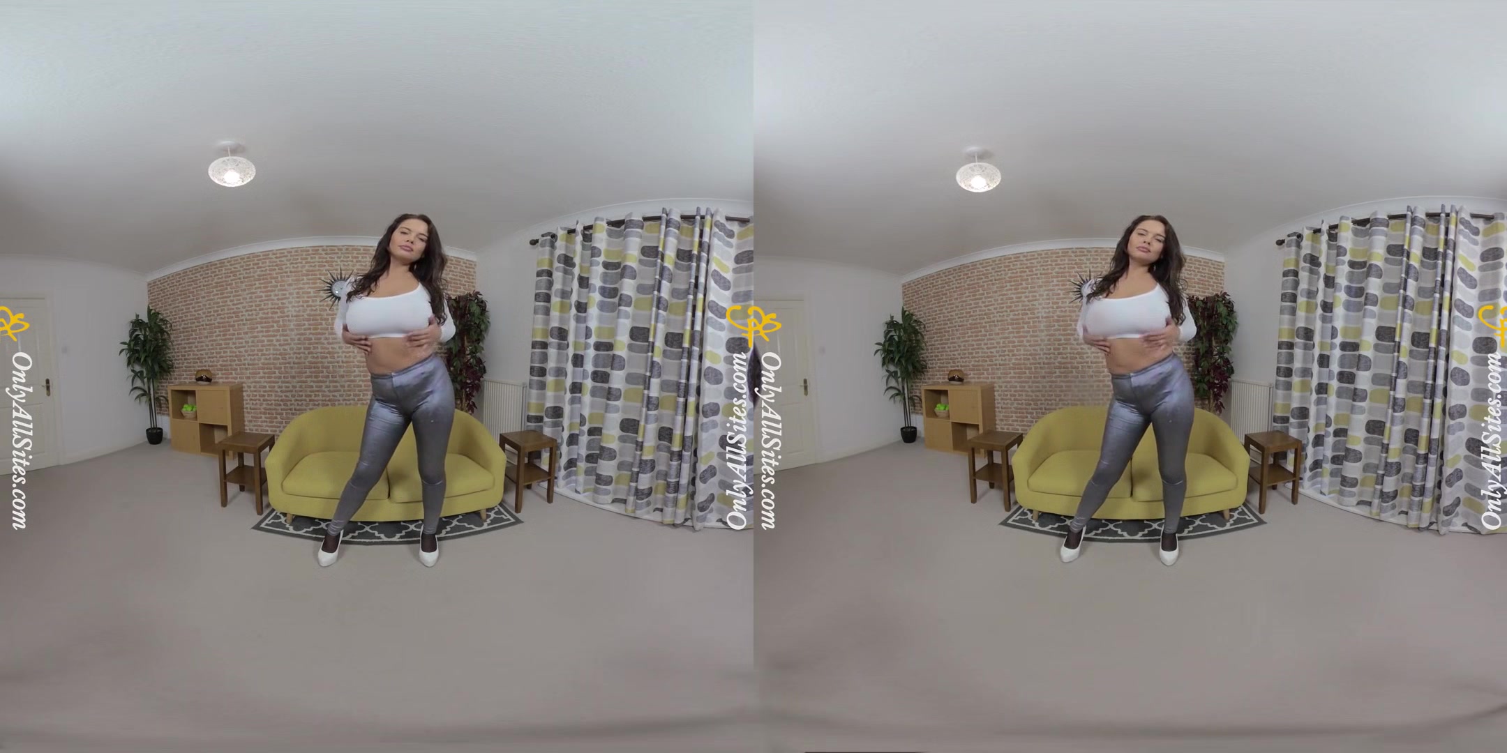 Kay G - Strips Down to Show Her Huge Tits - Big Tits Striptease Solo Model