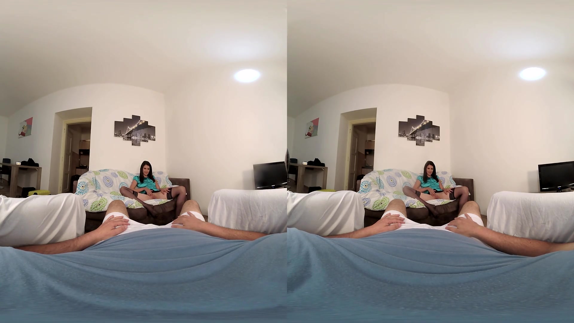 Tiny Tina: Office Girl - Petite Brunette Comes Home from Work With You