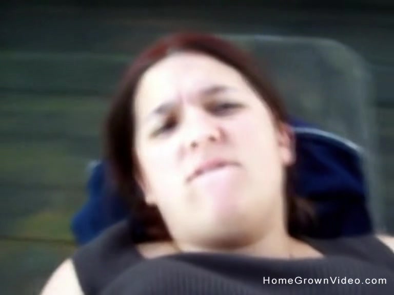 Fucking my chubby wife outside by the lake