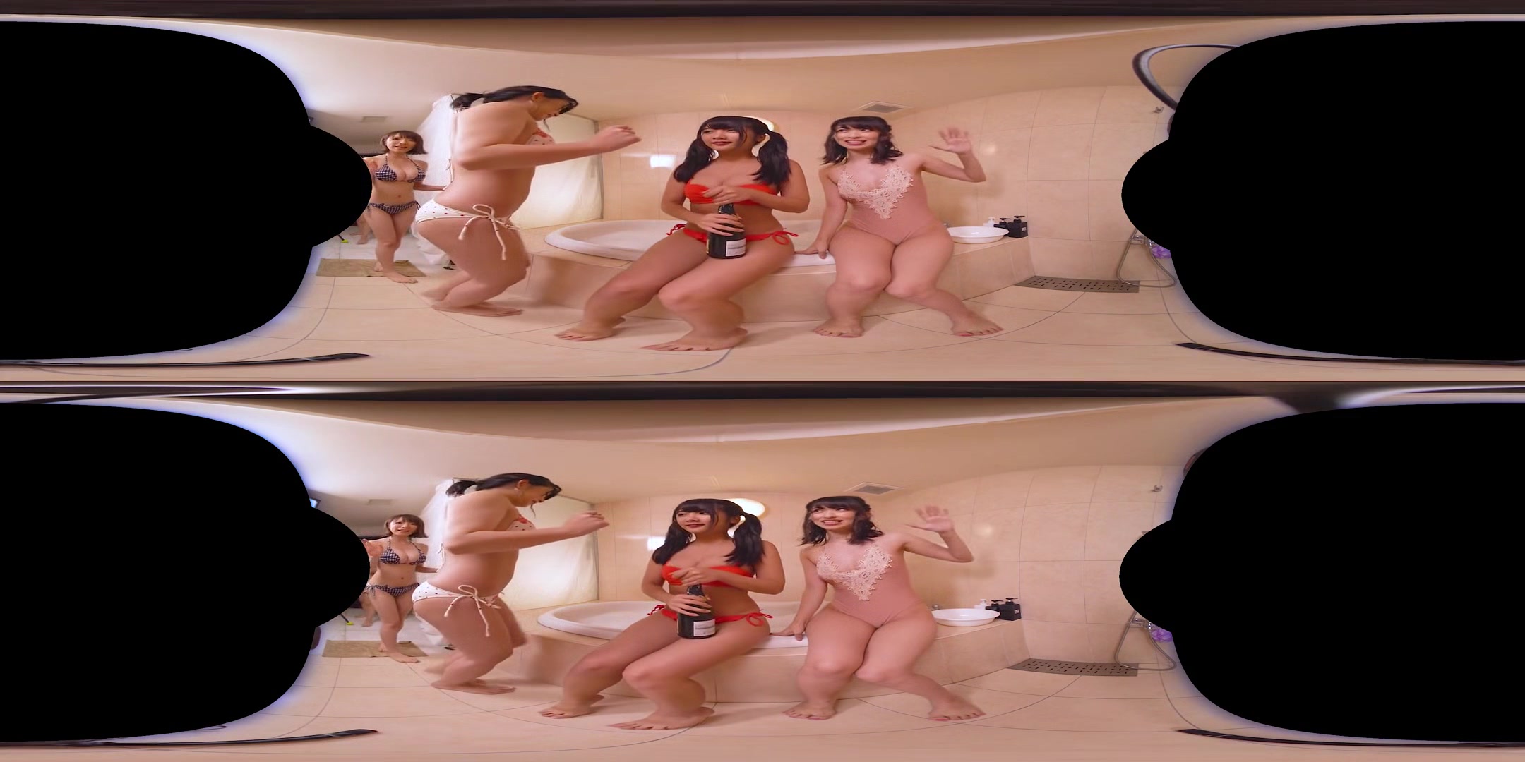 VR Gravure Idols Association Vol. 2: Bath Party - Japanese Teen Lesbian Group Bath Tease