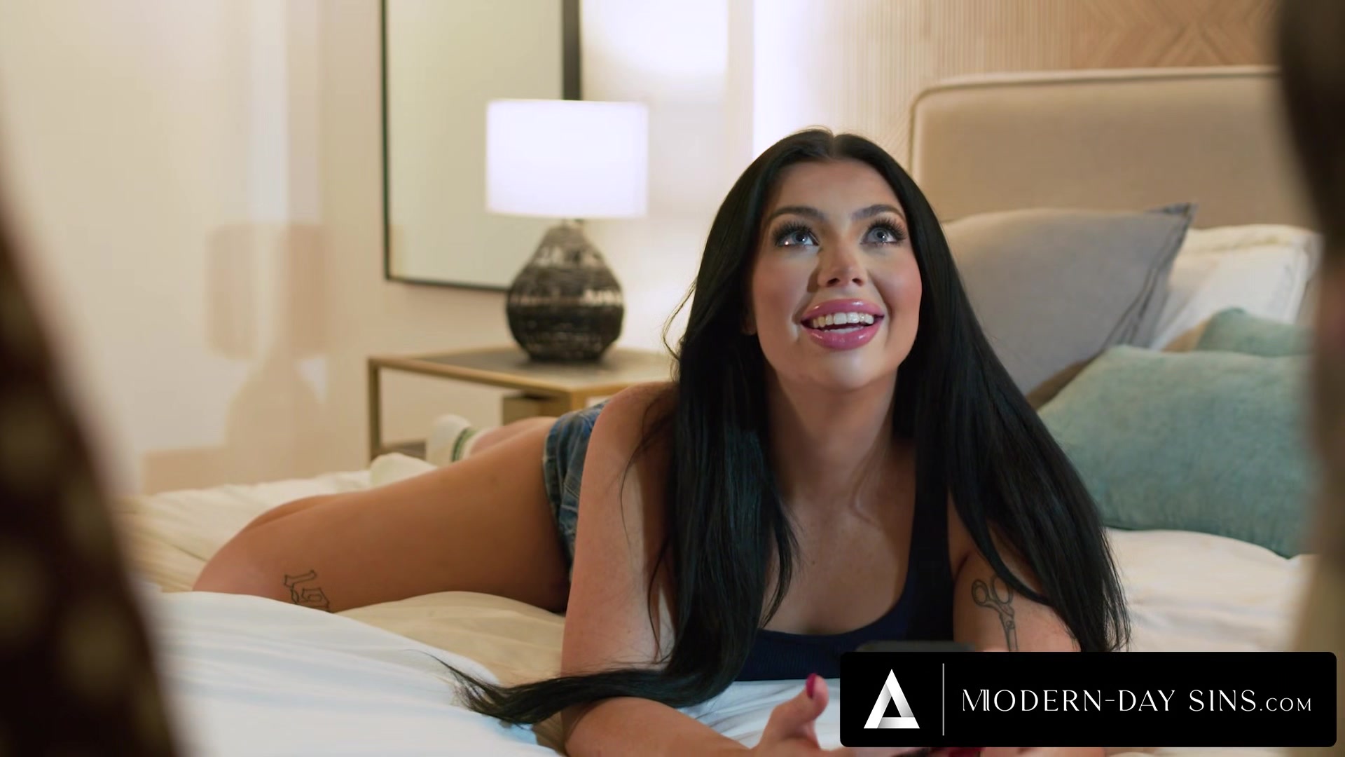 MODERN-DAY SINS - Penny Barber & Her Husband Get Turned On While Spanking Exchange student 18+ Holly Day