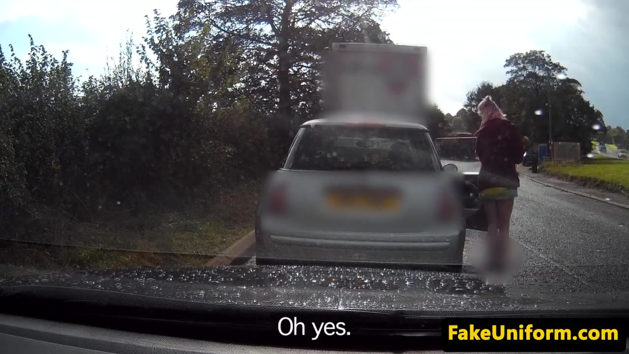 reality brit slut cumshowered and tricked by fake cop