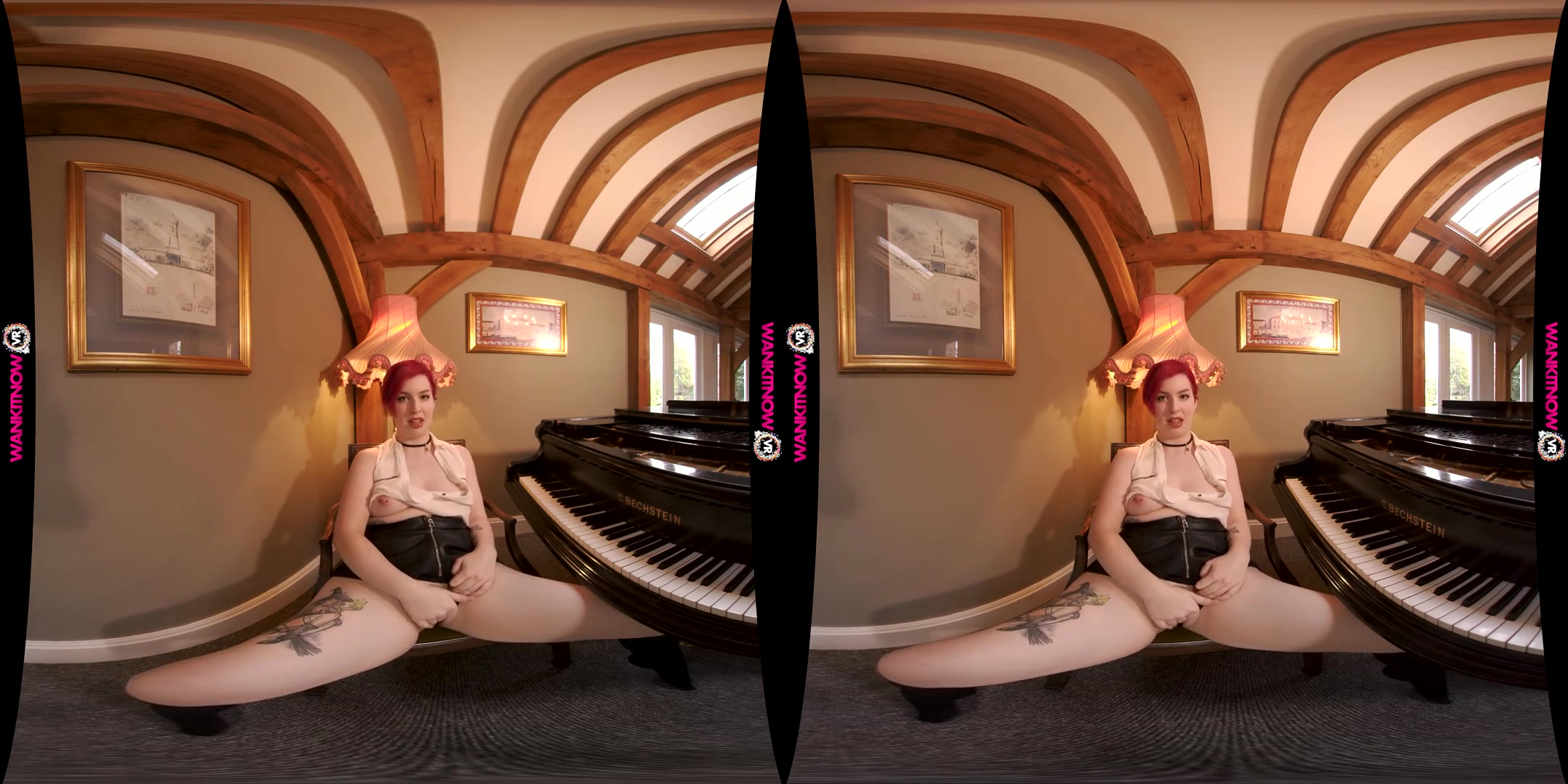 Pervy Pianist - Curvy Fingering Short Red Hair - SexLikeReal