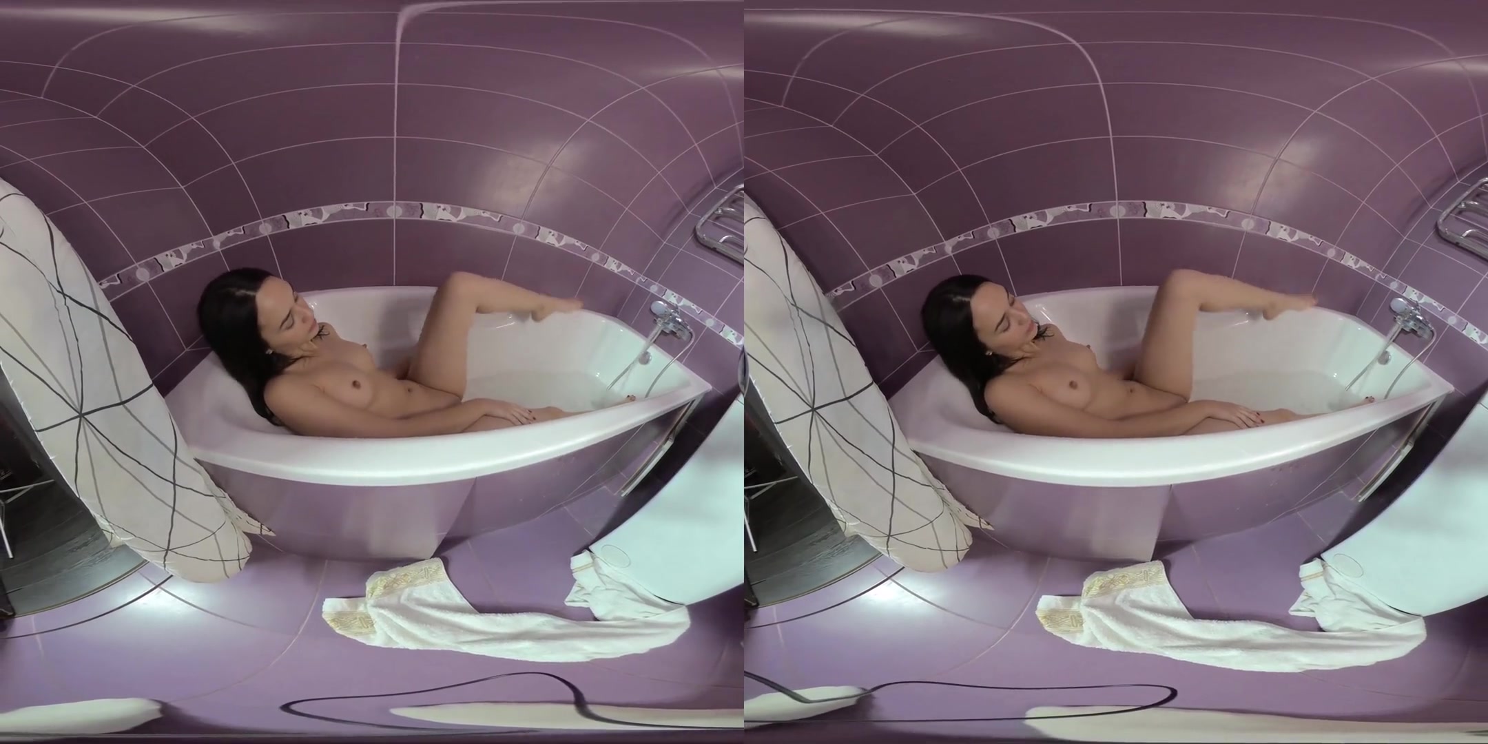 Bridgit Retired to the Bathroom to Satisfy Herself - Horny teen 18+ Solo Masturbation in the Bath