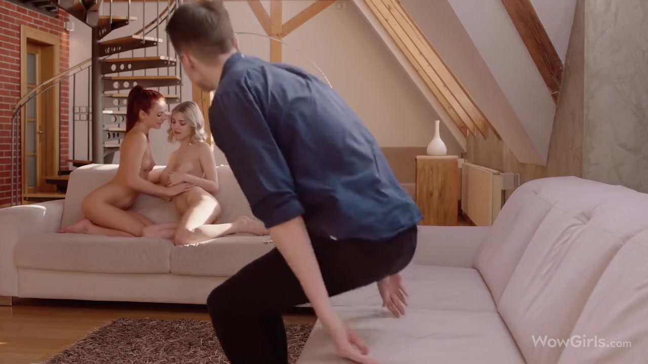 Kate Rich And Eva Elfie In Two Close Girlfriends And Sharing One Lucky Guy In This Video