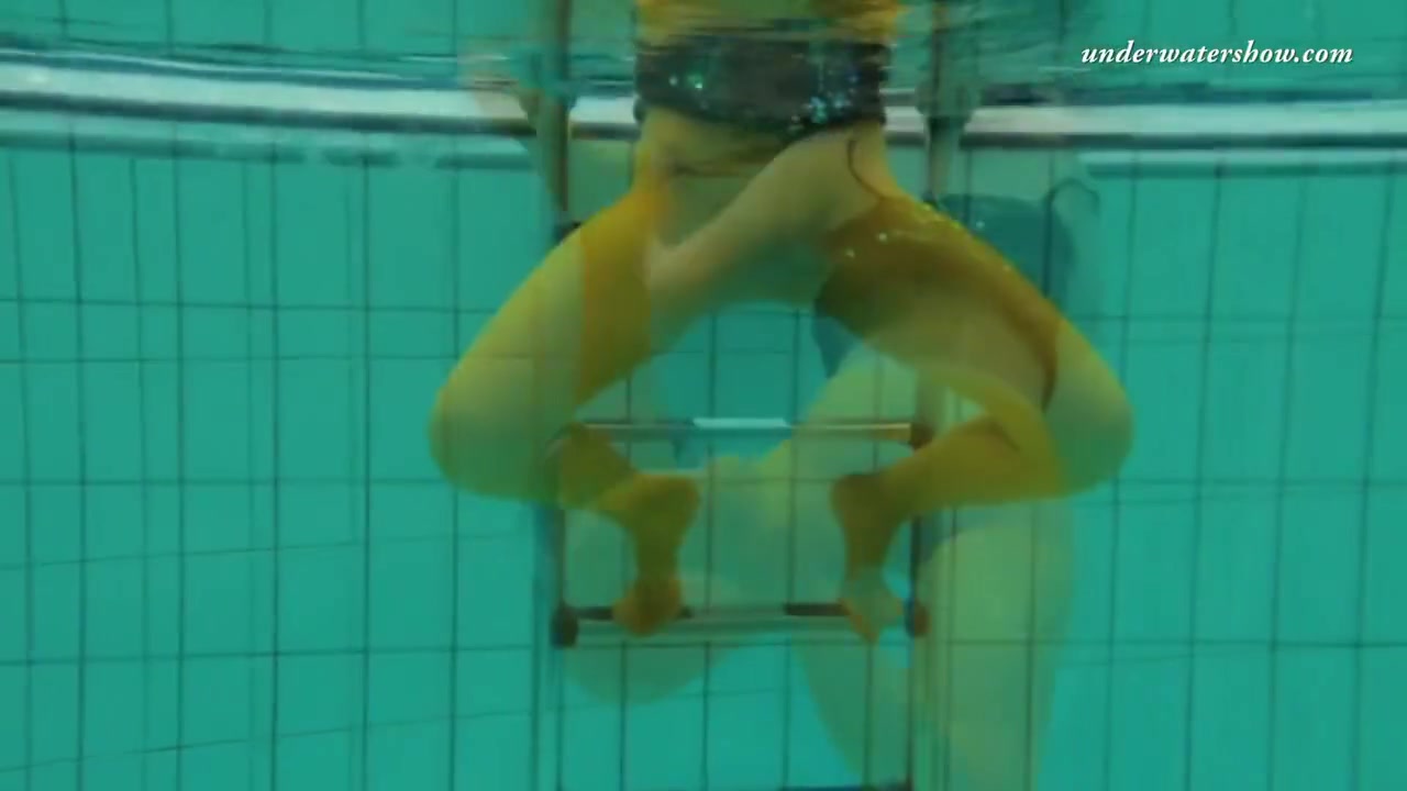 Swimming Pool Erotics In Cute Fishnets