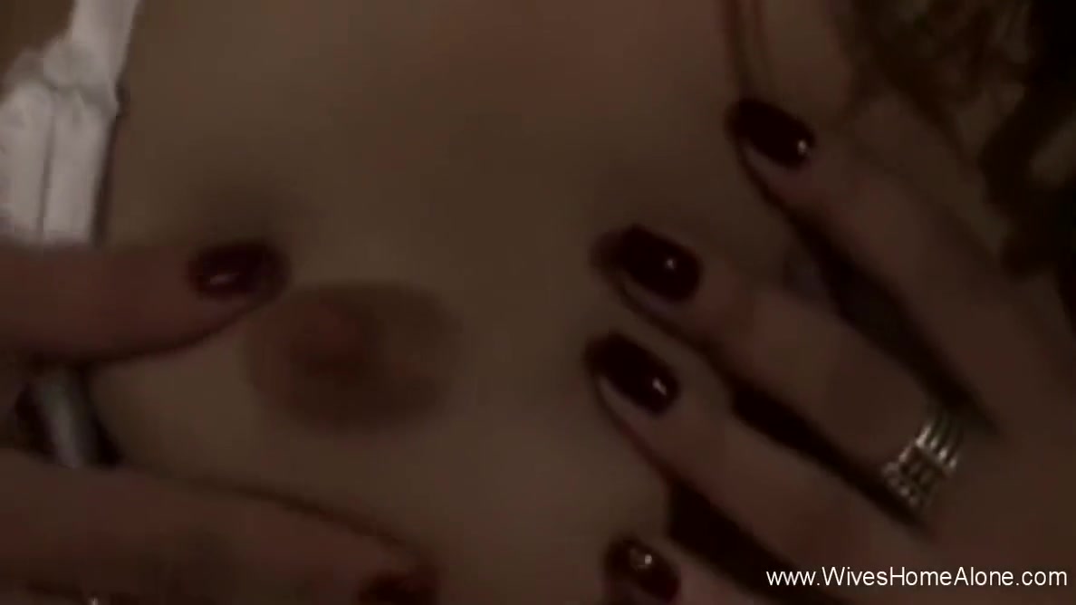 Happy Brunette Housewife Showing Off And Plays Pussy Alone
