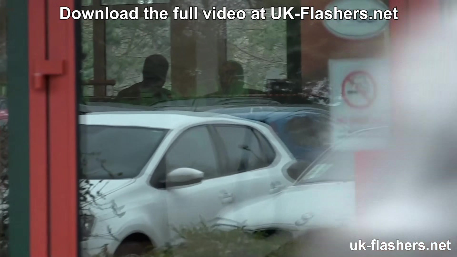 Short Hair British MILF Flashing and Pissing all Over Town for UK-Flashers
