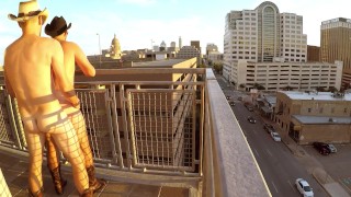 TwoLongHorns Fuck Bareback Raw Outdoors Risky Public College Cowboy Boots
