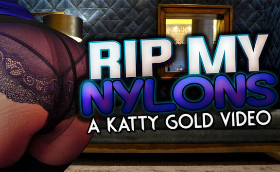 Kattie Gold in Rip My Nylons A Katy Gold Video - StockingsVR
