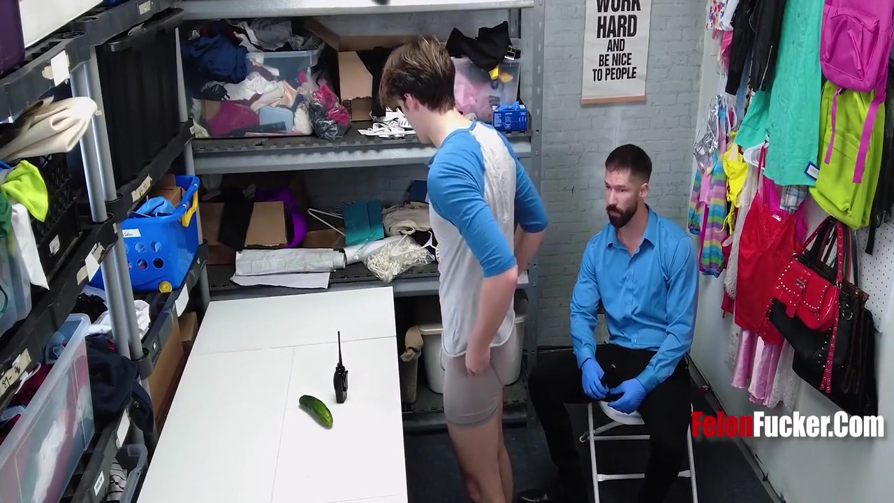 Eddie Patrick And Archer Black - Twink Steals A Cucumber And Gets The Same Thing Shoved Up His Ass