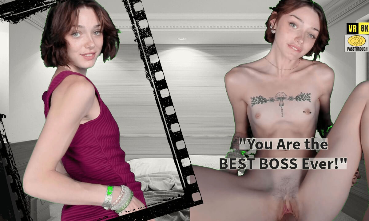 18yo Tiny Tits Intern Fucks To Get Job - Passthrough