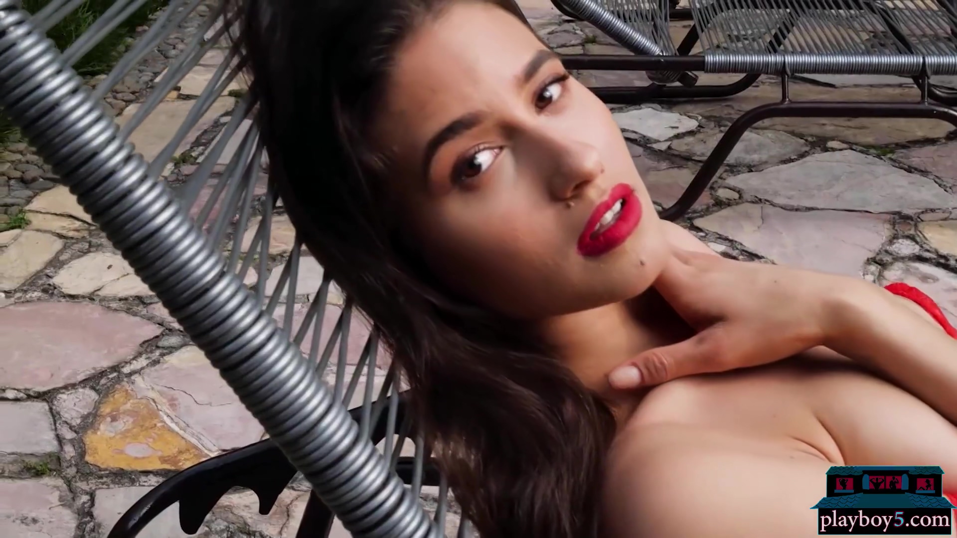 Megan Blake In Hot Model Solo Softcore Porn Video Outdoor In A Garden
