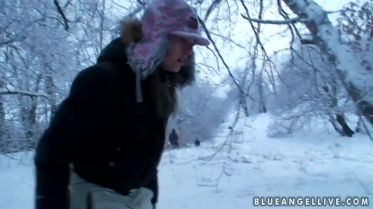 Blue Angel enjoys in playing in the snow