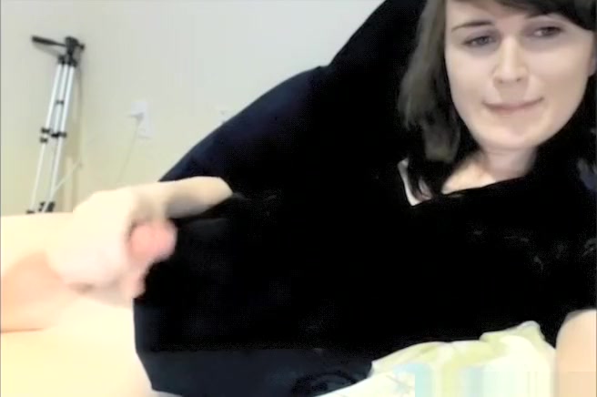brunette hair Jerks yummy gigantic weenie On web camera
