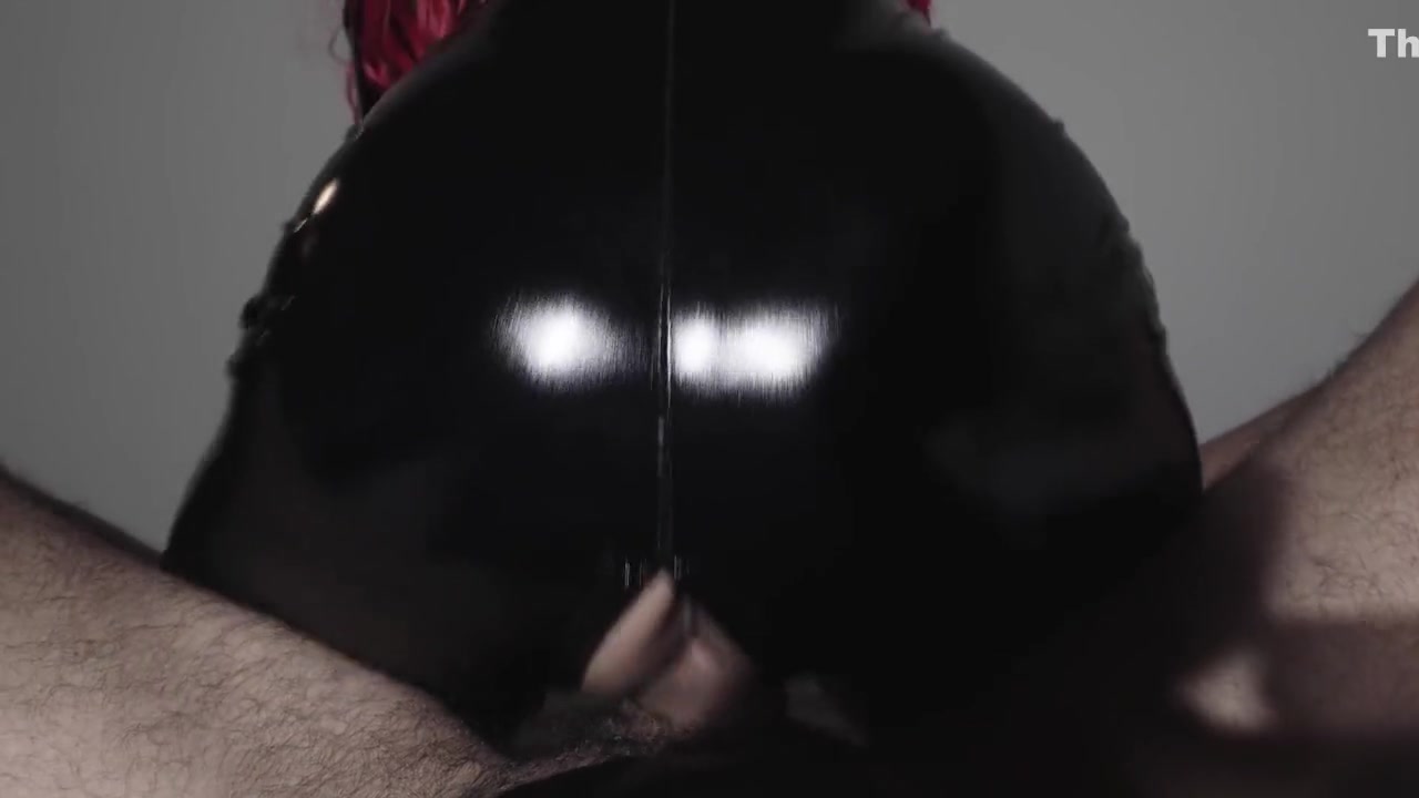 I Ride Him In Reverse In My Latex Suit But My Pussy Is Too Tight And He Cant Resist