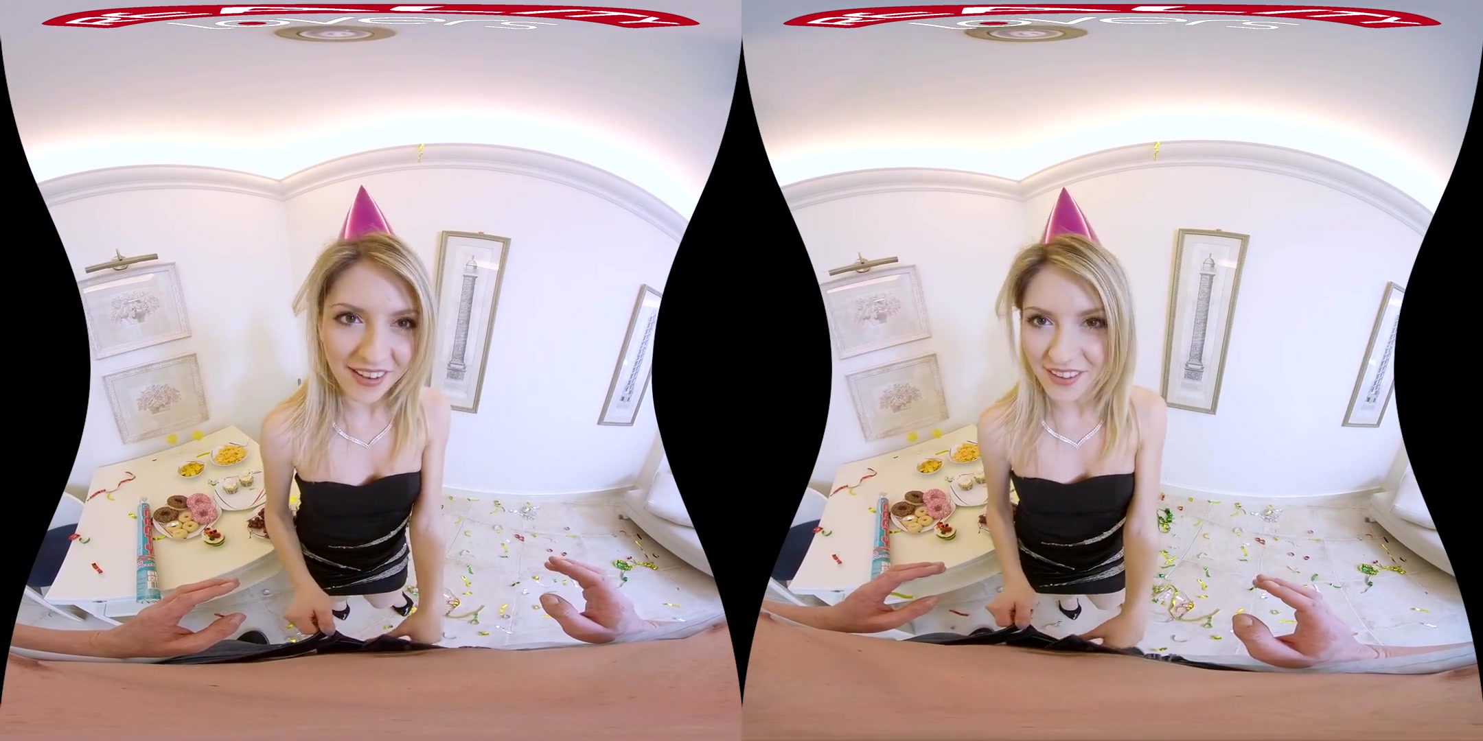 Creampie Birthday Party - Shaved Blonde Hardcore POV