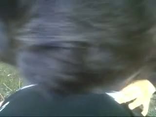 Outdoor quickie blow job for couple