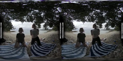 Rainy Day At Tropical Nude Beach With Diana And Ingrida