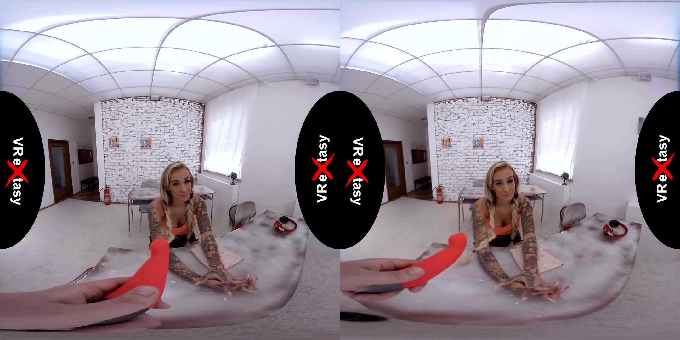 Daisy Lee - Masturbation in Class; dildo masturbation big tits toys tattoos