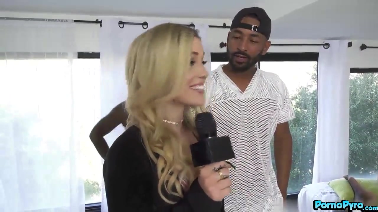 News Reporter Kali Roses Sucks Big Black Athlete Cocks
