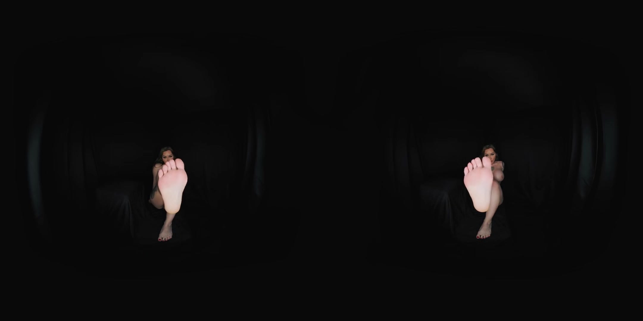 Tiny Feet Domination - Busty Babe Leg and Foot Fetish
