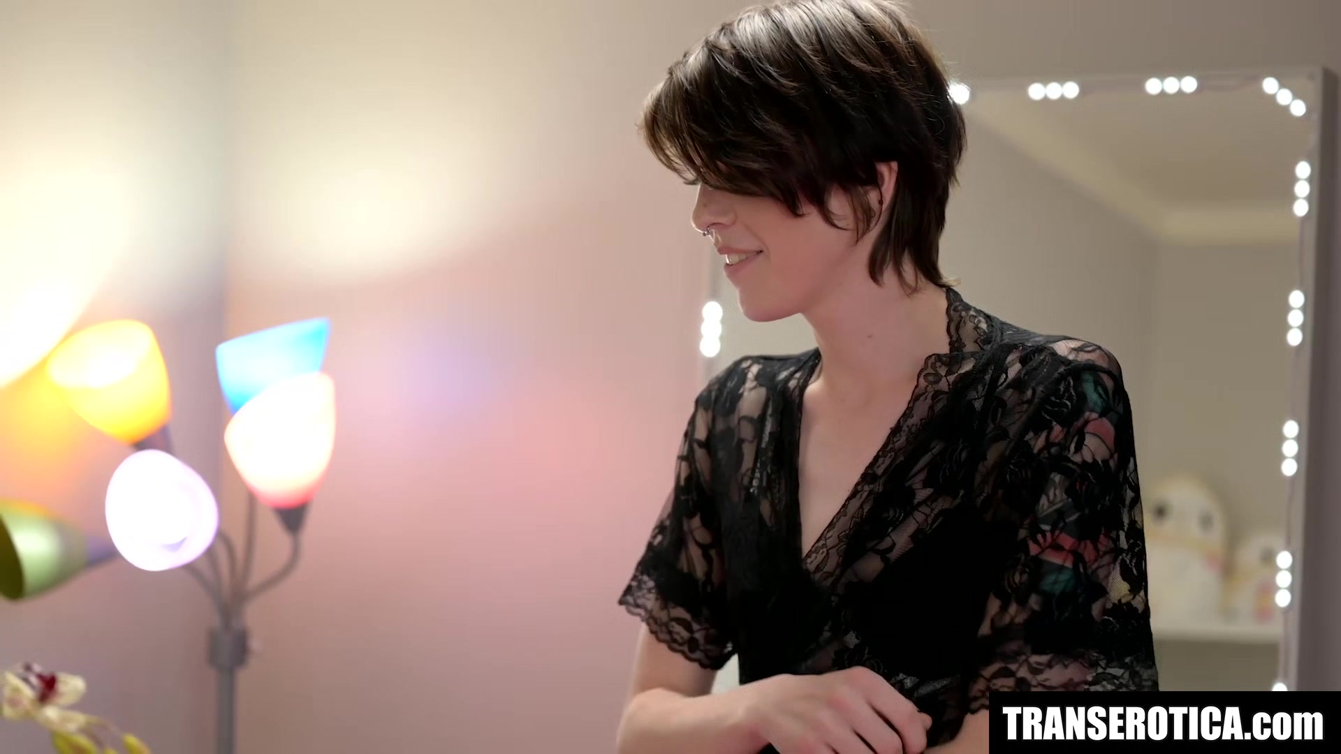 TRANSEROTICA Submissive Trans Autumn Rain Engages In Strap On Play With Leya Falcon