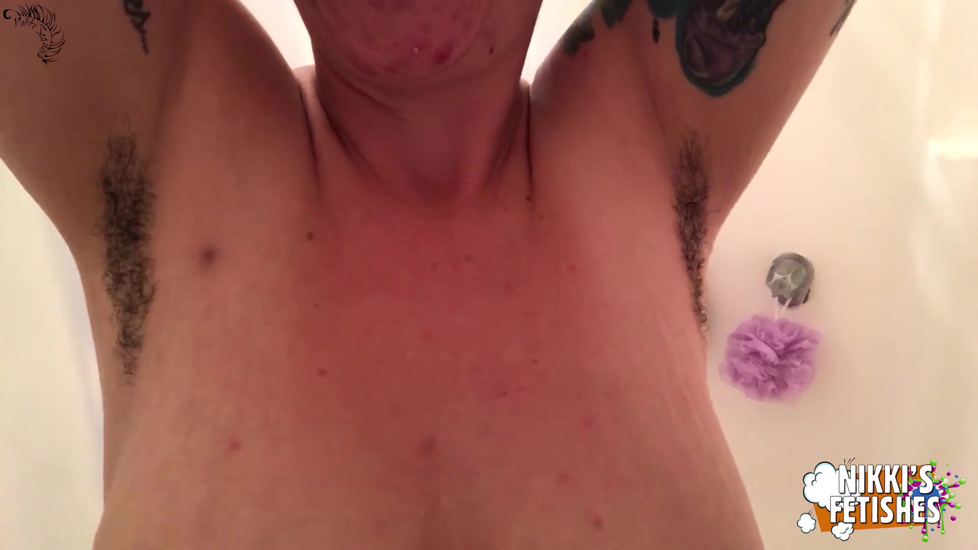 NIKKISFETISHES - Hot MILF Hairy Armpits in the Shower JOI