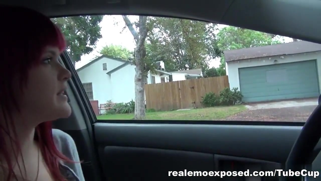 Emo girlfriend teasing in the car