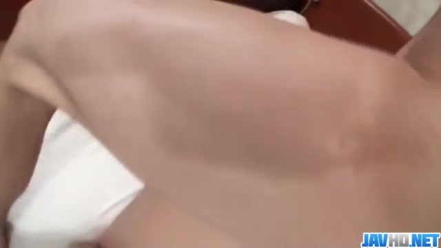 Hiromi devours cock before getting fucked hard