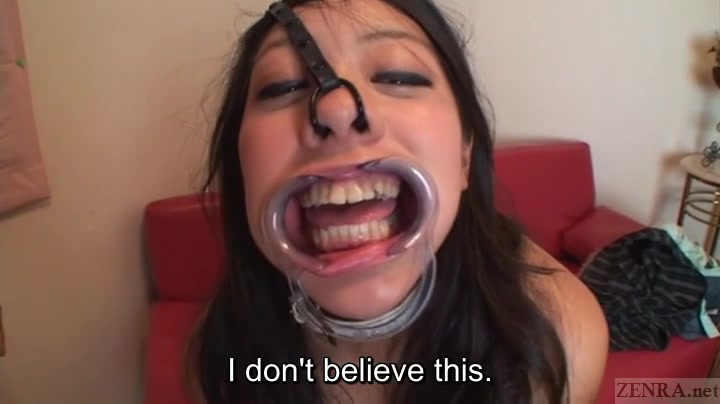 Subtitled bizarre Japanese facial destruction blowjob