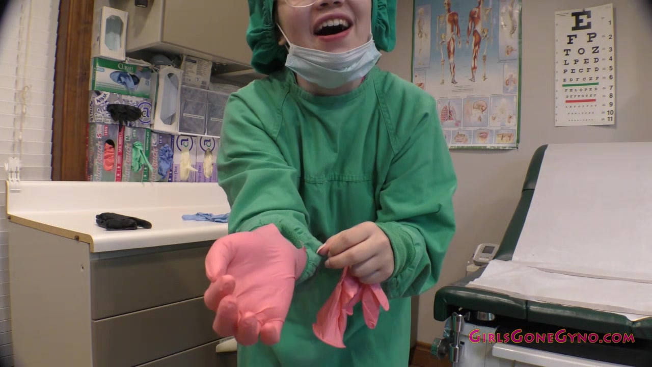 Nurse Lenna Lux Trying On Gloves - Part 1 of 1