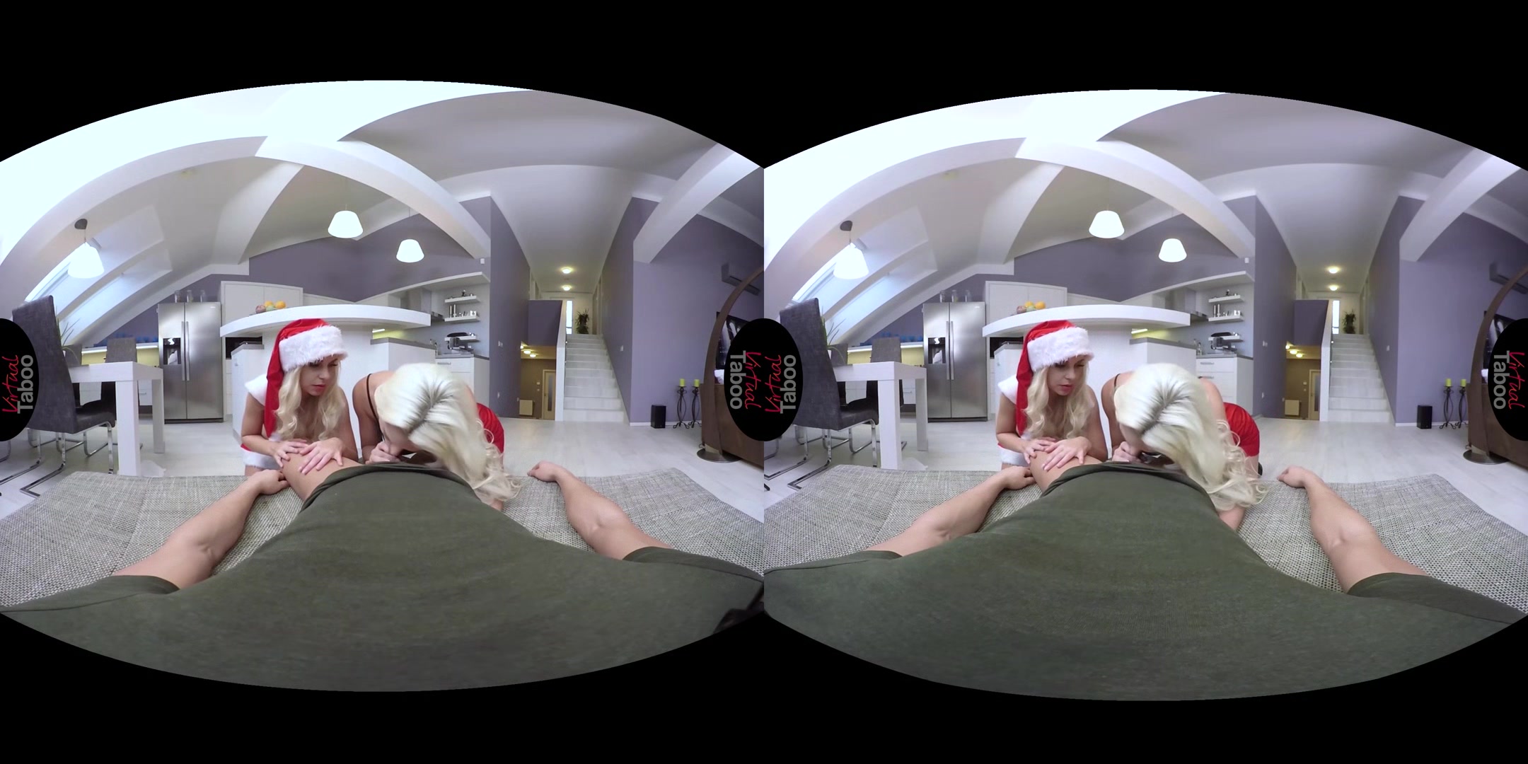 Lola Myluv, Blanche Bradburry VR Porn: Christmas gift from step mom and step daughter - VirtualTaboo