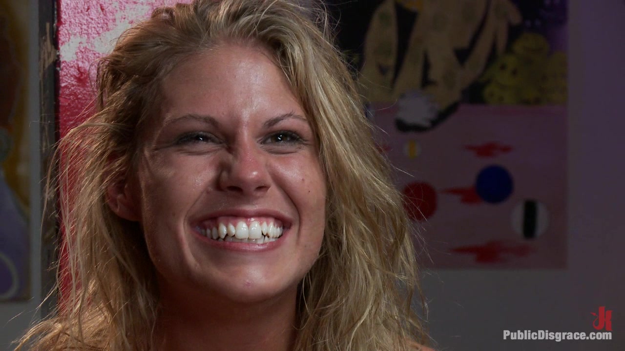 Big Boob Blonde Pornstar gets Ass Fucked in Public